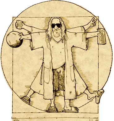 Dude Vinci illustration by Colin Cotterill (colincotterill.com)