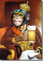 beer drinking monkey dude