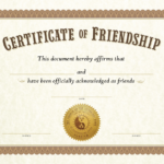Certificate of Friendship